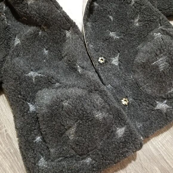 Zara | black & silver cozy Jacket 2/3Y - Picture 6 of 7